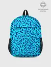 Рюкзак детский / Неоновые синие узоры