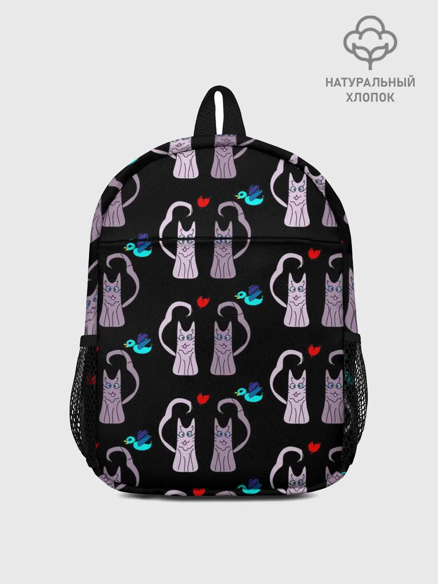 Рюкзак детский / Фиолетовые котики