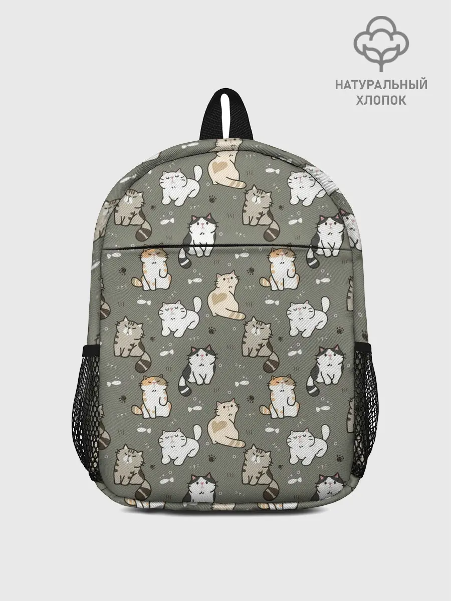 Рюкзак детский / Кошечки с рыбками