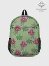Рюкзак детский / Пионы на светло зеленом фоне