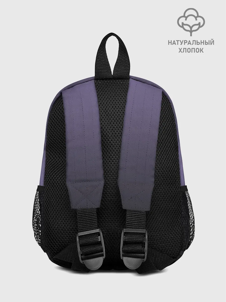 Рюкзак детский / черный кот на фиолетовом