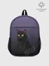 Рюкзак детский / черный кот на фиолетовом