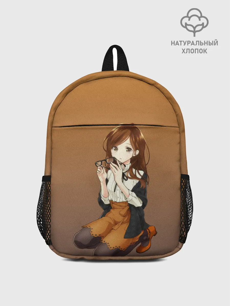 Рюкзак детский / анимешная девочка очки офис