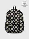 Рюкзак детский / Ромашки на чёрном