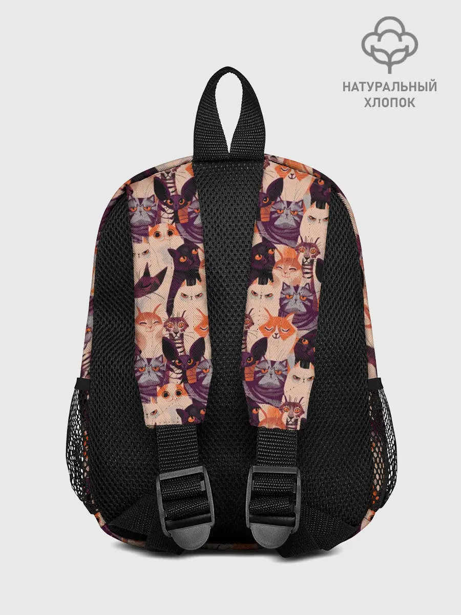 Рюкзак детский / Мемные Коты Паттерн