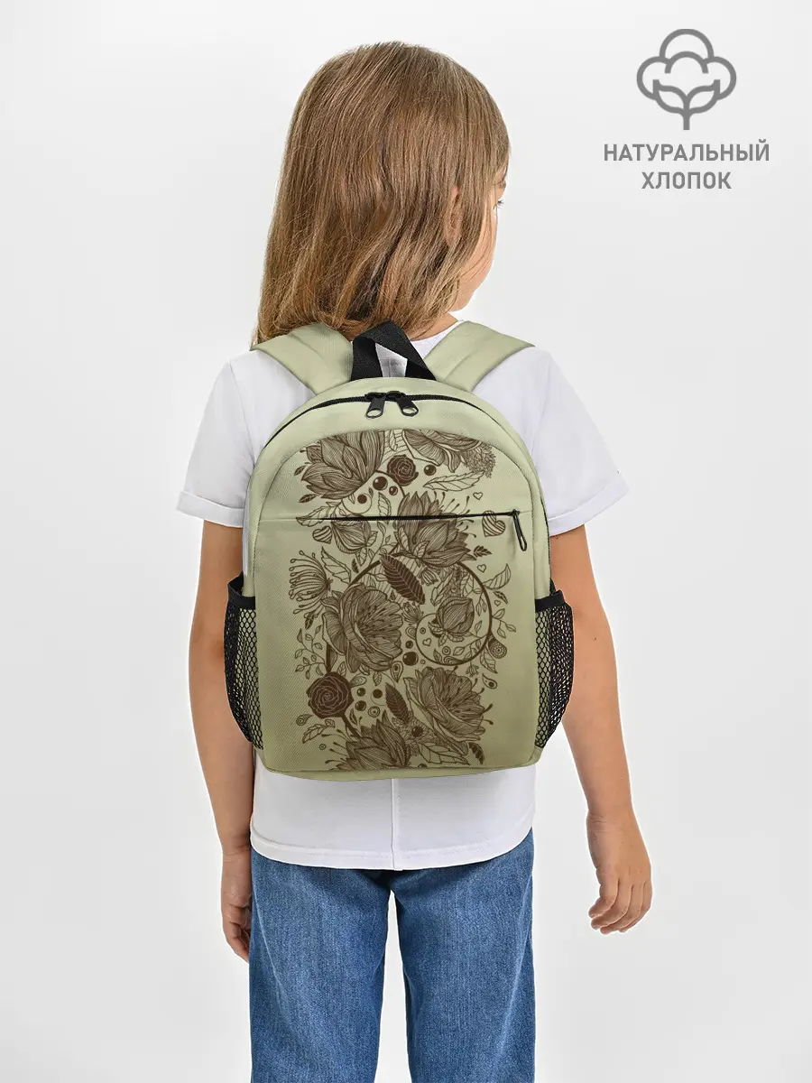 Рюкзак детский / чехол дудлинг цветы