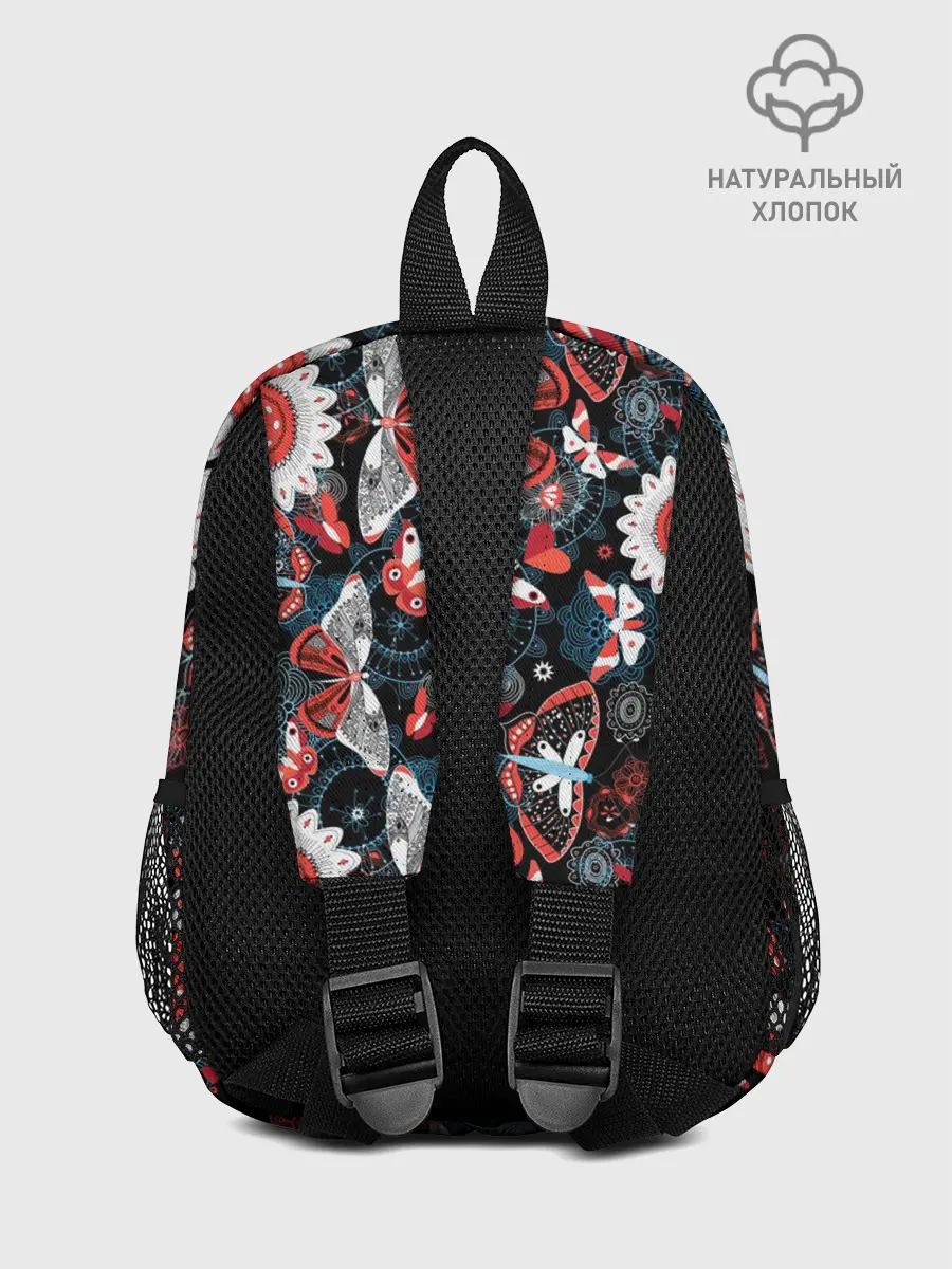 Рюкзак детский / Паттерн из Бабочек с Цветами