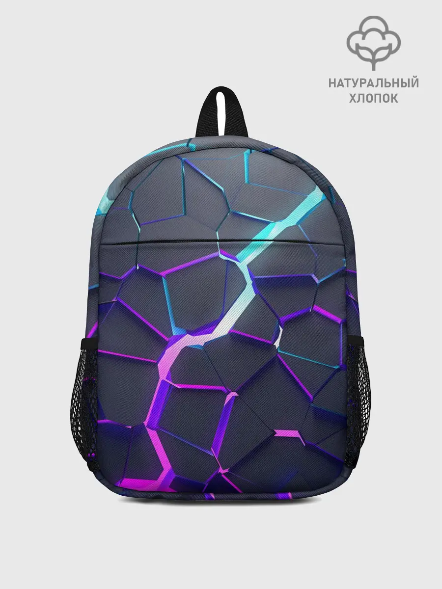 Рюкзак детский / НЕОНОВЫЙ РАЗЛОМ | 3Д РАЗЛОМ