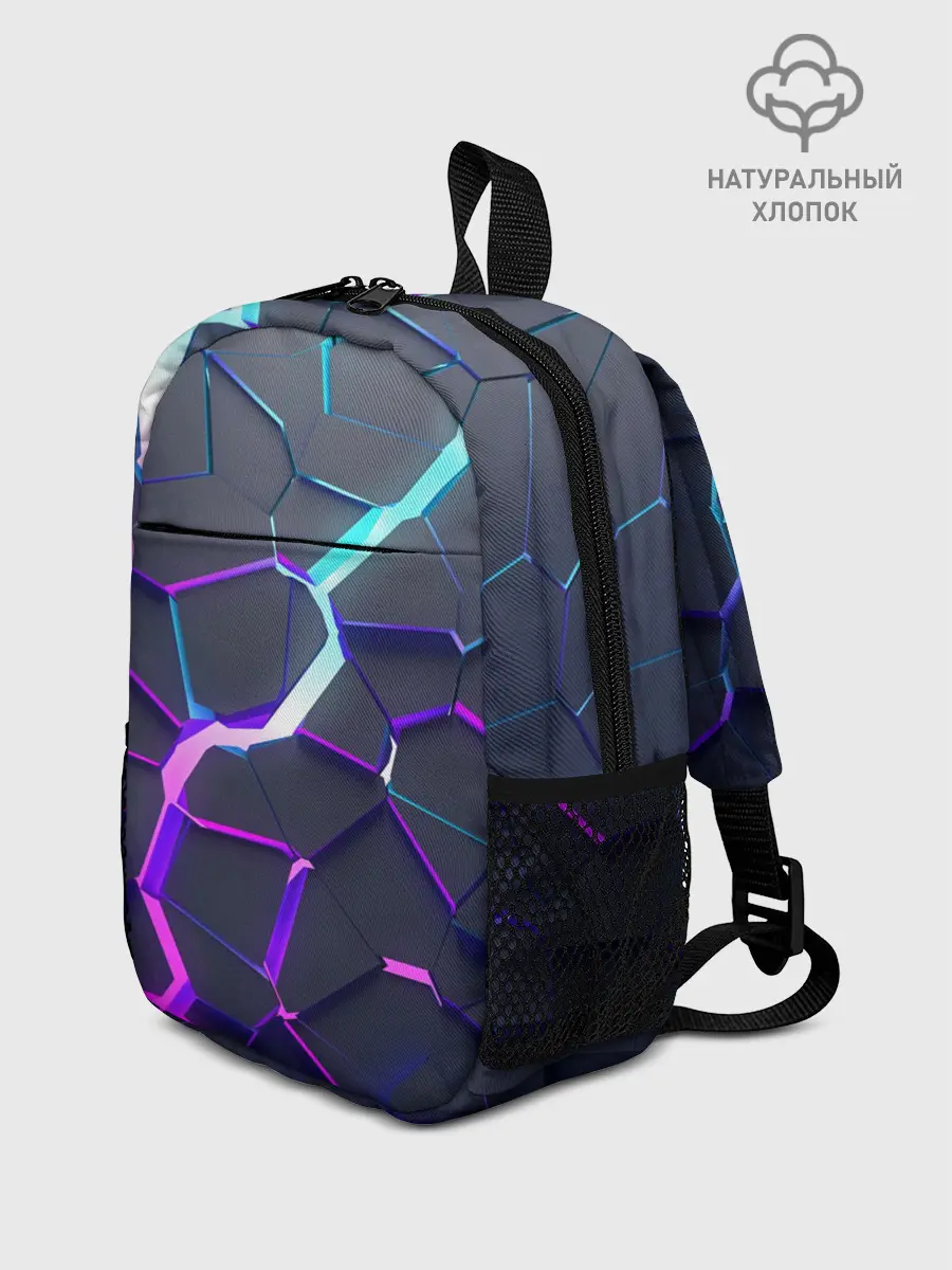 Рюкзак детский / НЕОНОВЫЙ РАЗЛОМ | 3Д РАЗЛОМ
