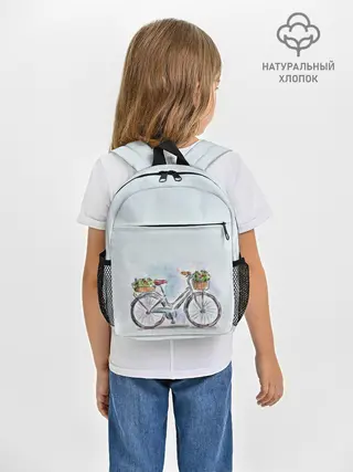 Рюкзак детский / акварельный велосипед