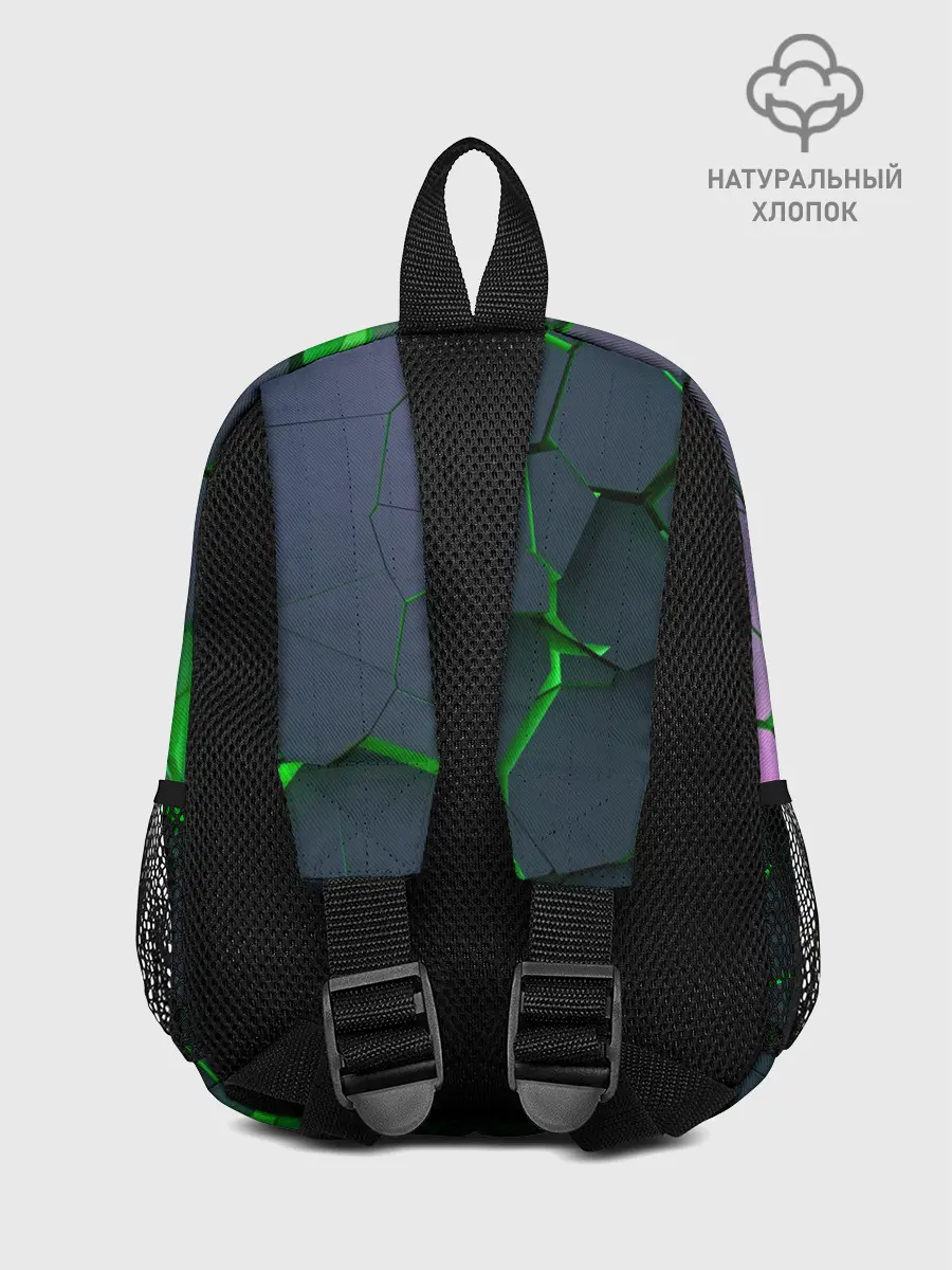 Рюкзак детский / ЗЕЛЕНЫЙ РАЗЛОМ | 3Д РАЗЛОМ