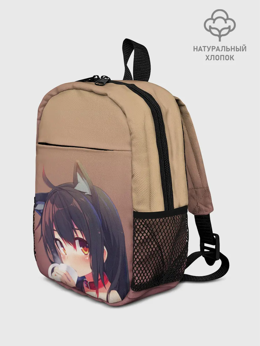 Рюкзак детский / девочка ушки кофе