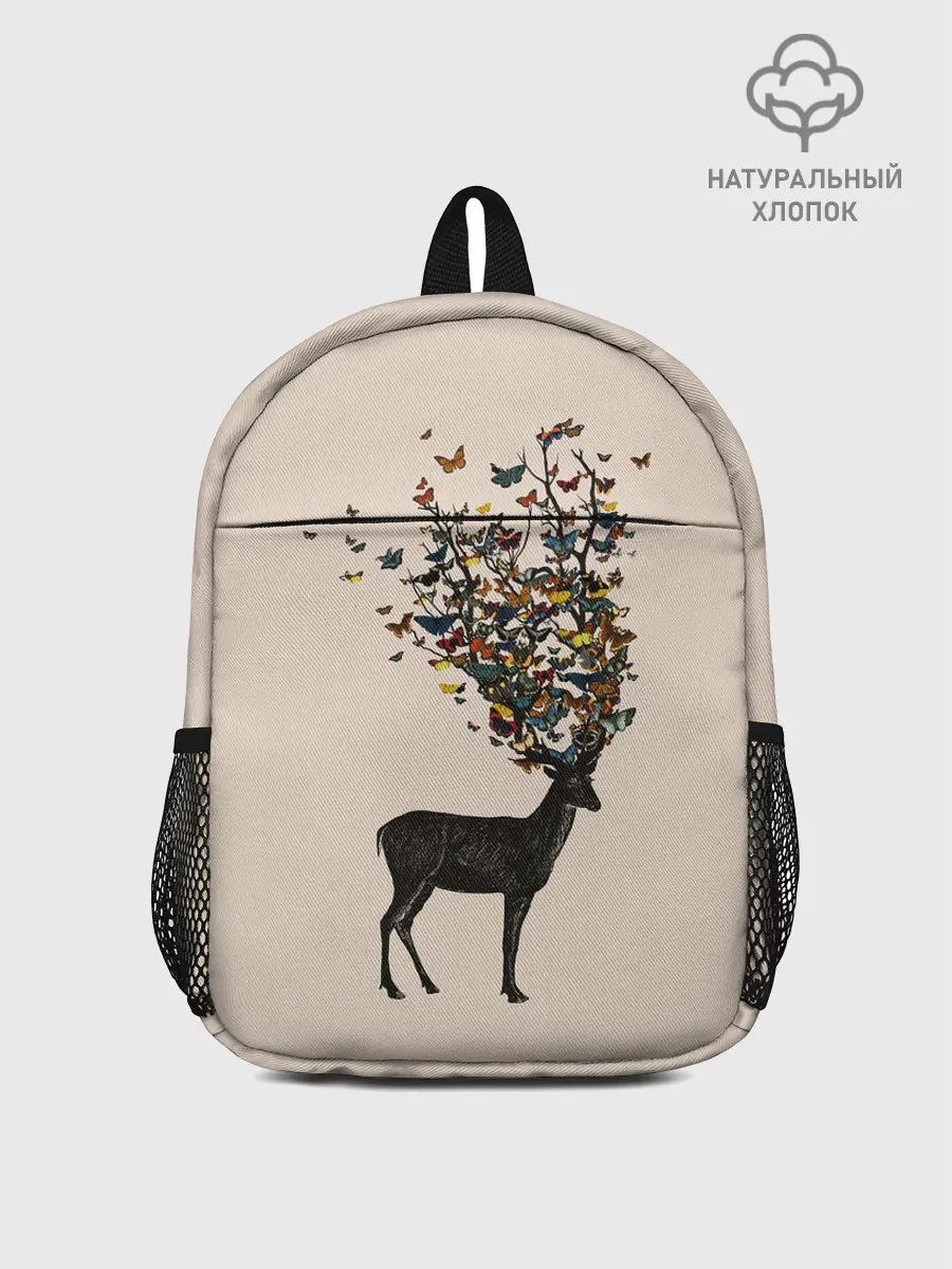 Рюкзак детский / Олени с рогами из бабочек