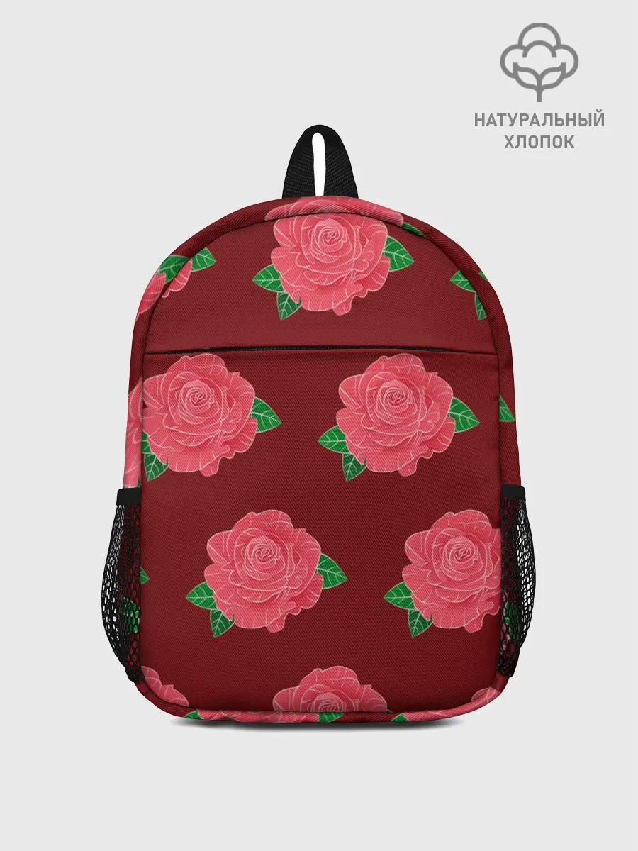Рюкзак детский / Розы на красном