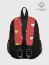 Рюкзак детский / Сердечки на красном паттерн