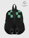 Рюкзак детский / Kamado Tanjiro зеленые квадраты