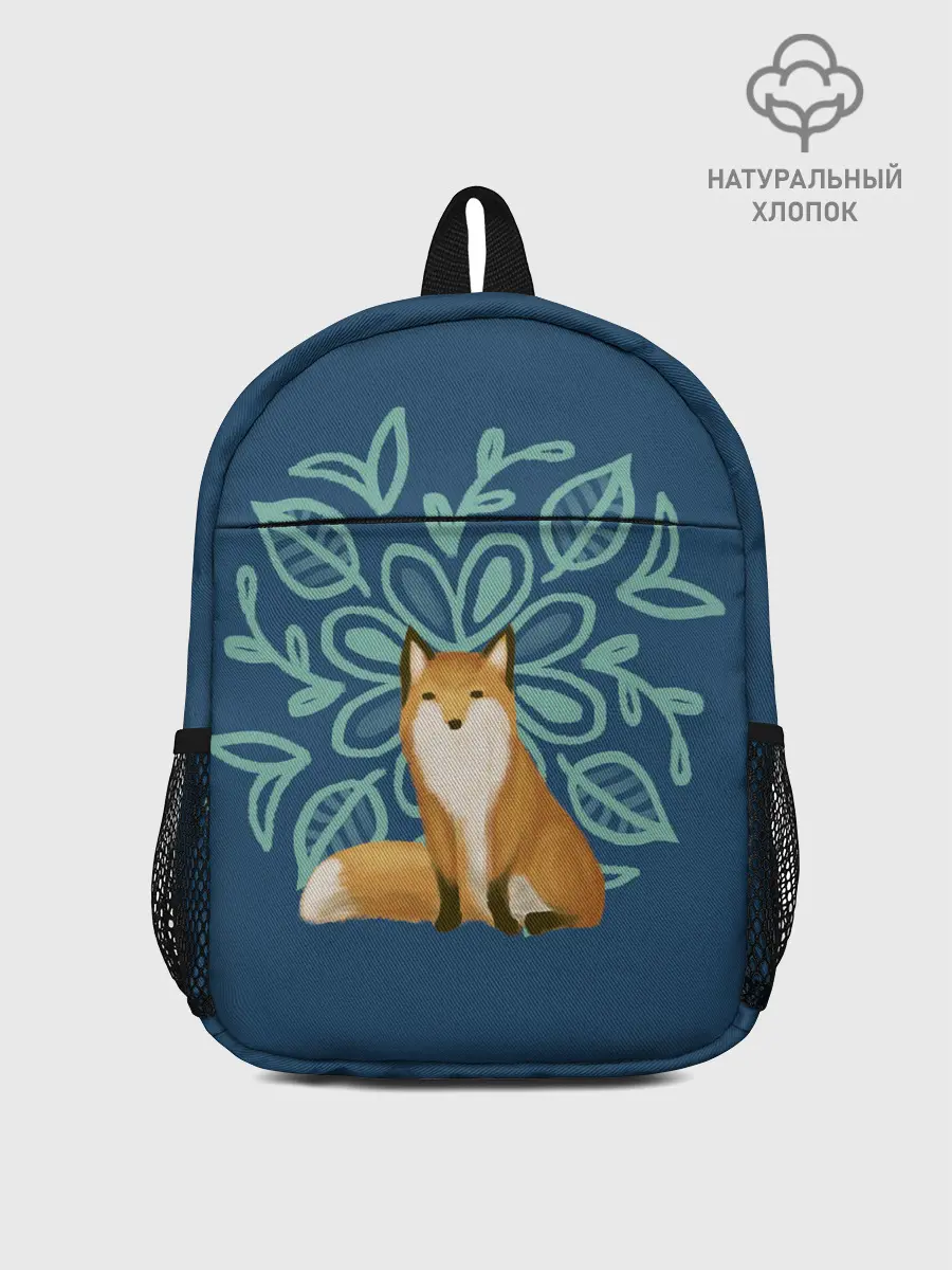 Рюкзак детский / Лиса с цветочным узором