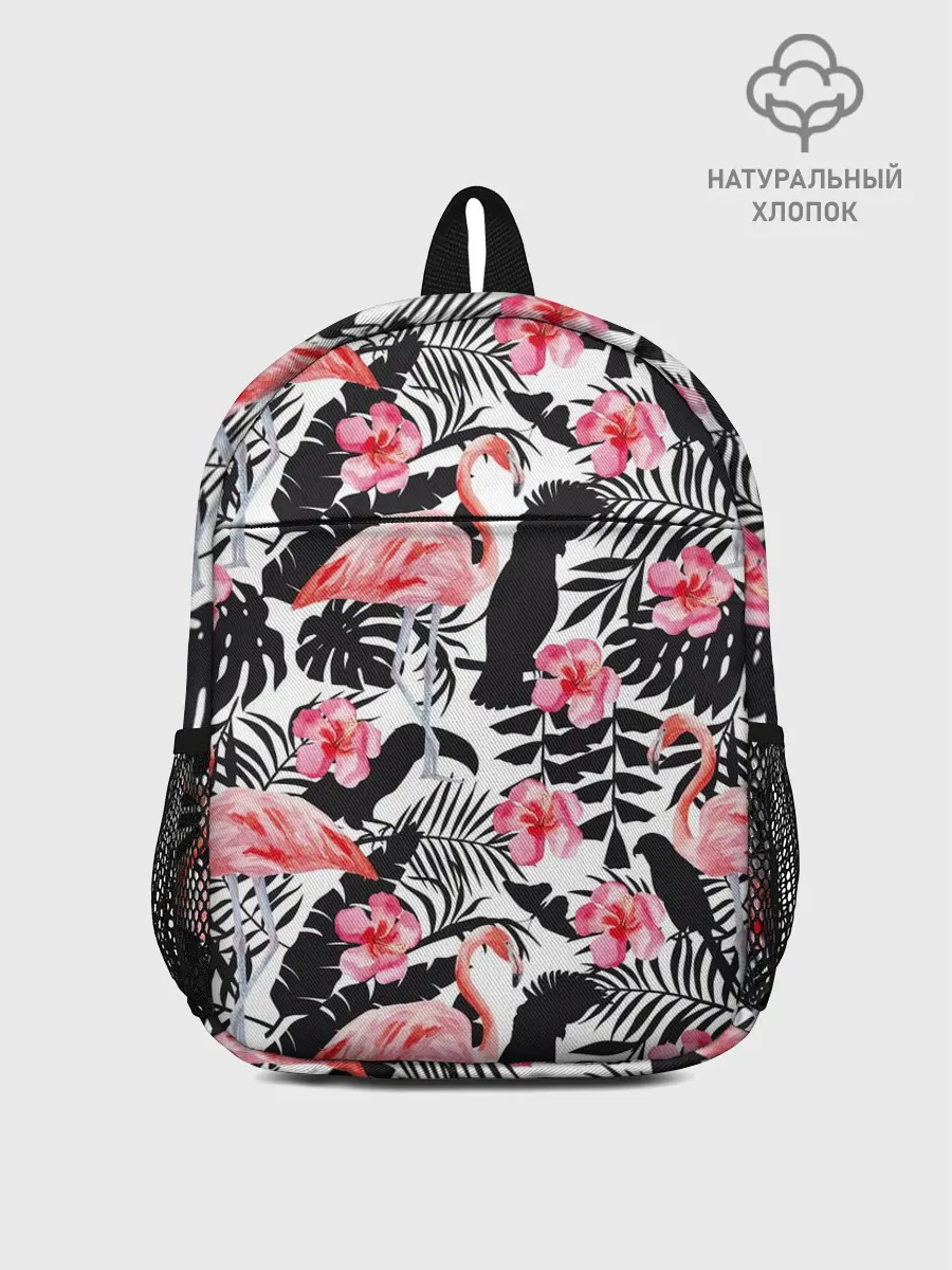 Рюкзак детский / фламинго и попугаи