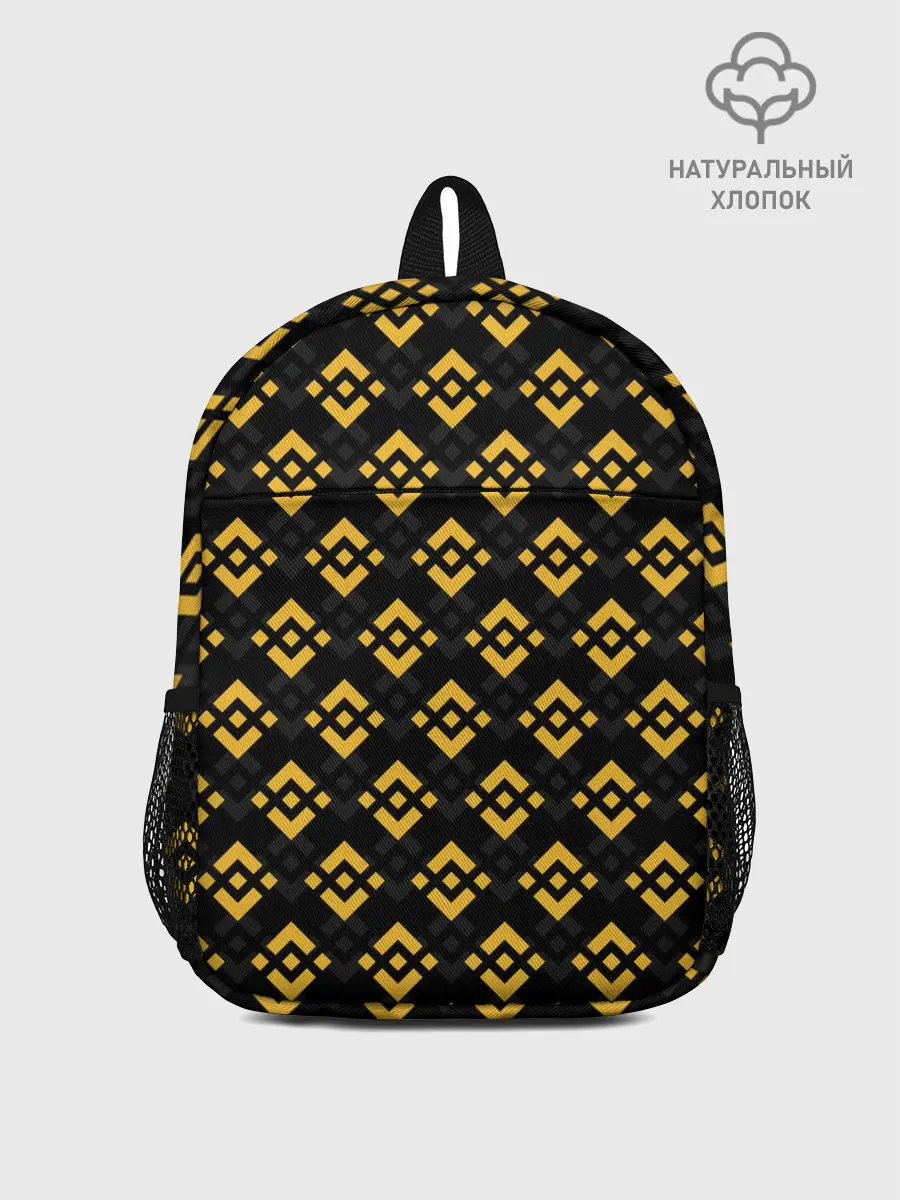 Рюкзак детский / ЭМБЛЕМА БИНАНС ПАТТЕРН BINANCE