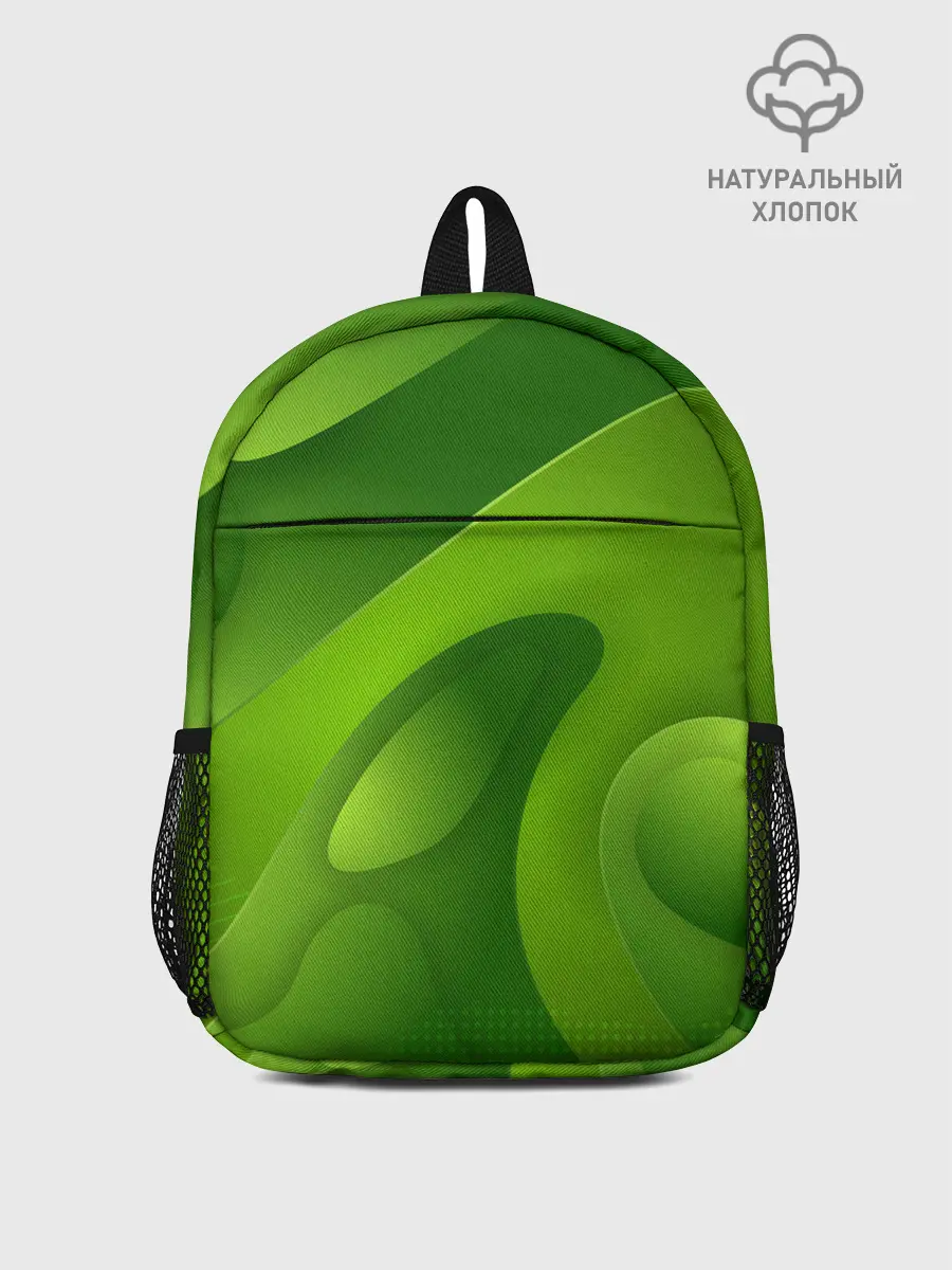 Рюкзак детский / 3d Green abstract