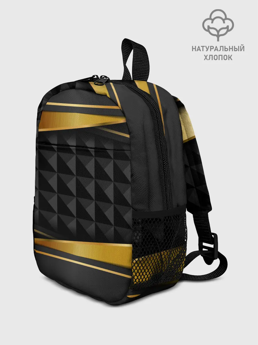 Рюкзак детский / 3D luxury black gold Плиты 3Д