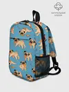 Рюкзак детский / Мопсы с пиццей