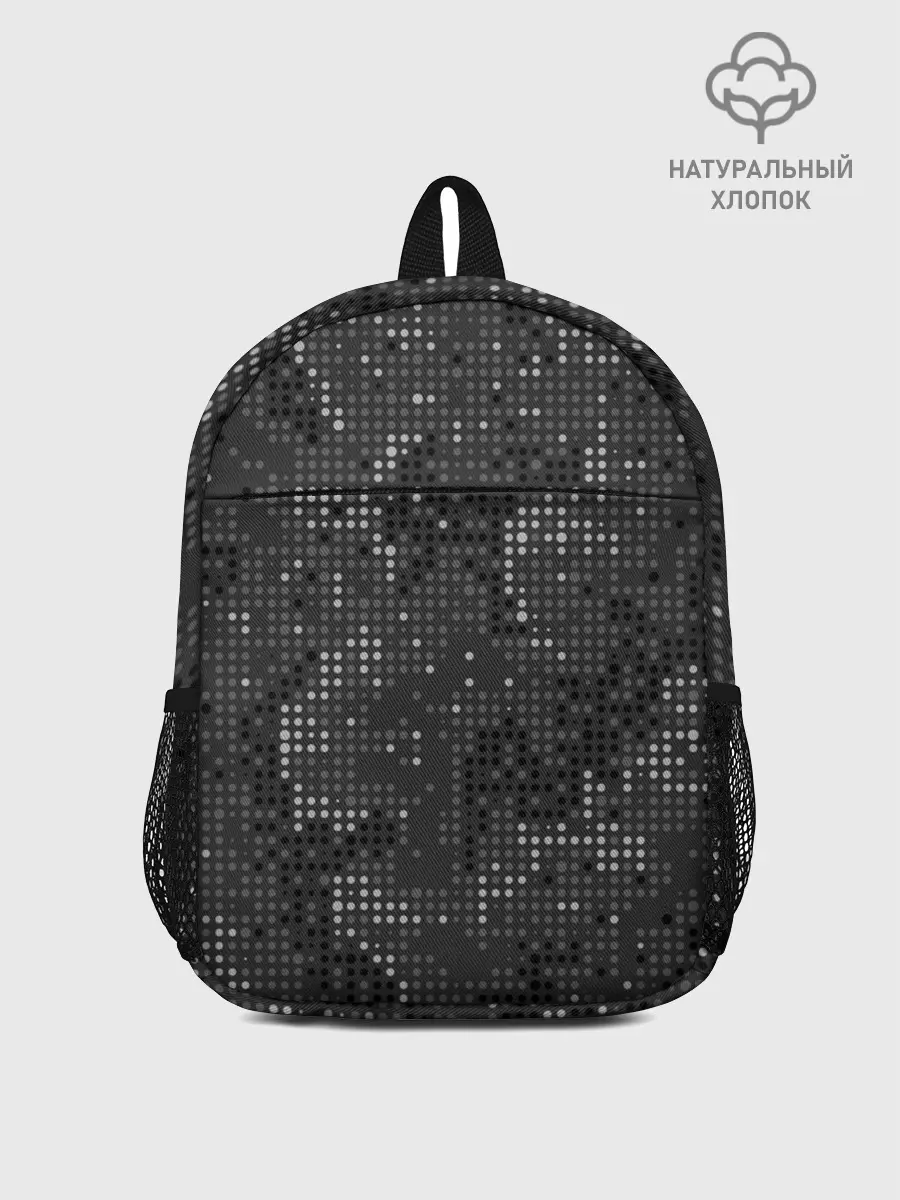 Рюкзак детский / КАМУФЛЯЖ В ЧЕРНУЮ ТОЧКУ