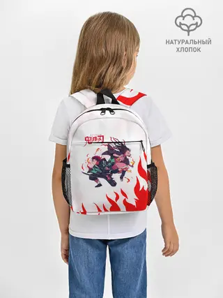 Рюкзак детский / Танджиро и Незуко в огне