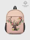 Рюкзак детский / олень рога цветы