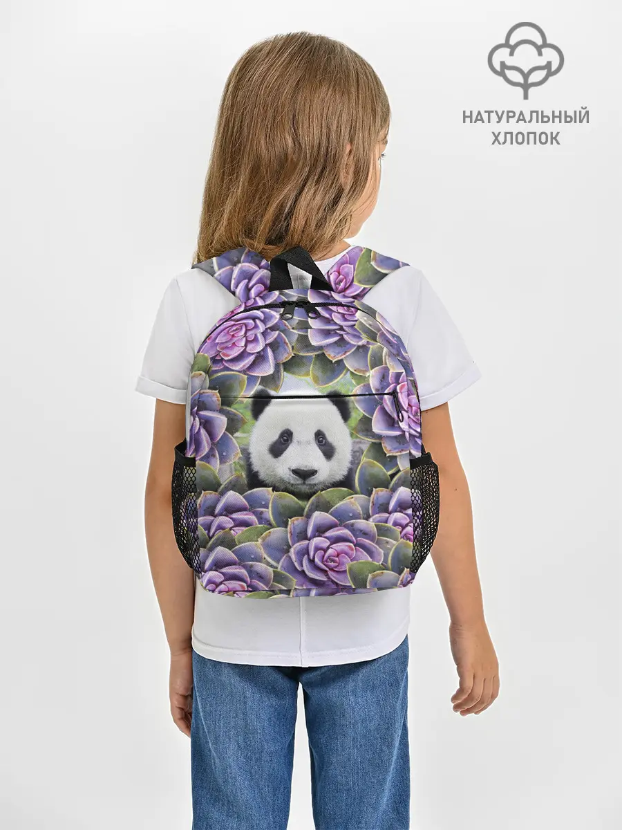 Рюкзак детский / Панда среди цветов