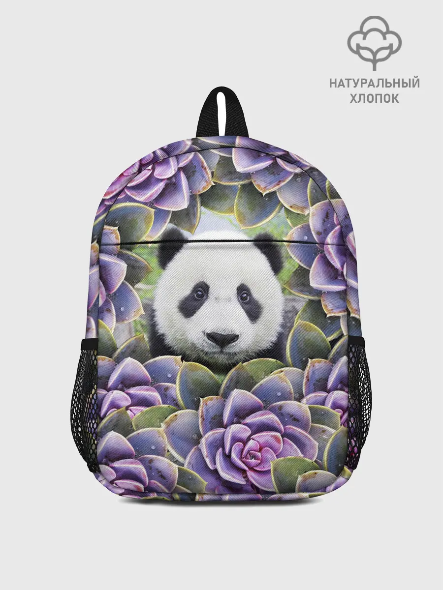 Рюкзак детский / Панда среди цветов