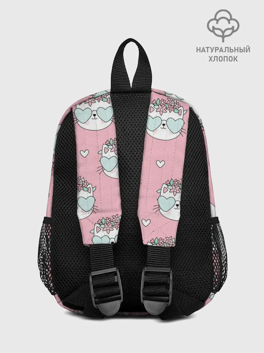 Рюкзак детский / Котики с цвточками