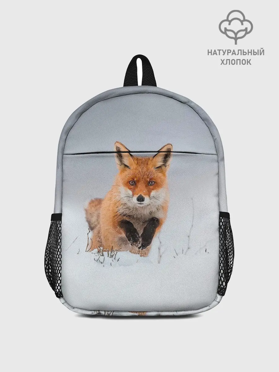 Рюкзак детский / Лисица прыгает по снегу