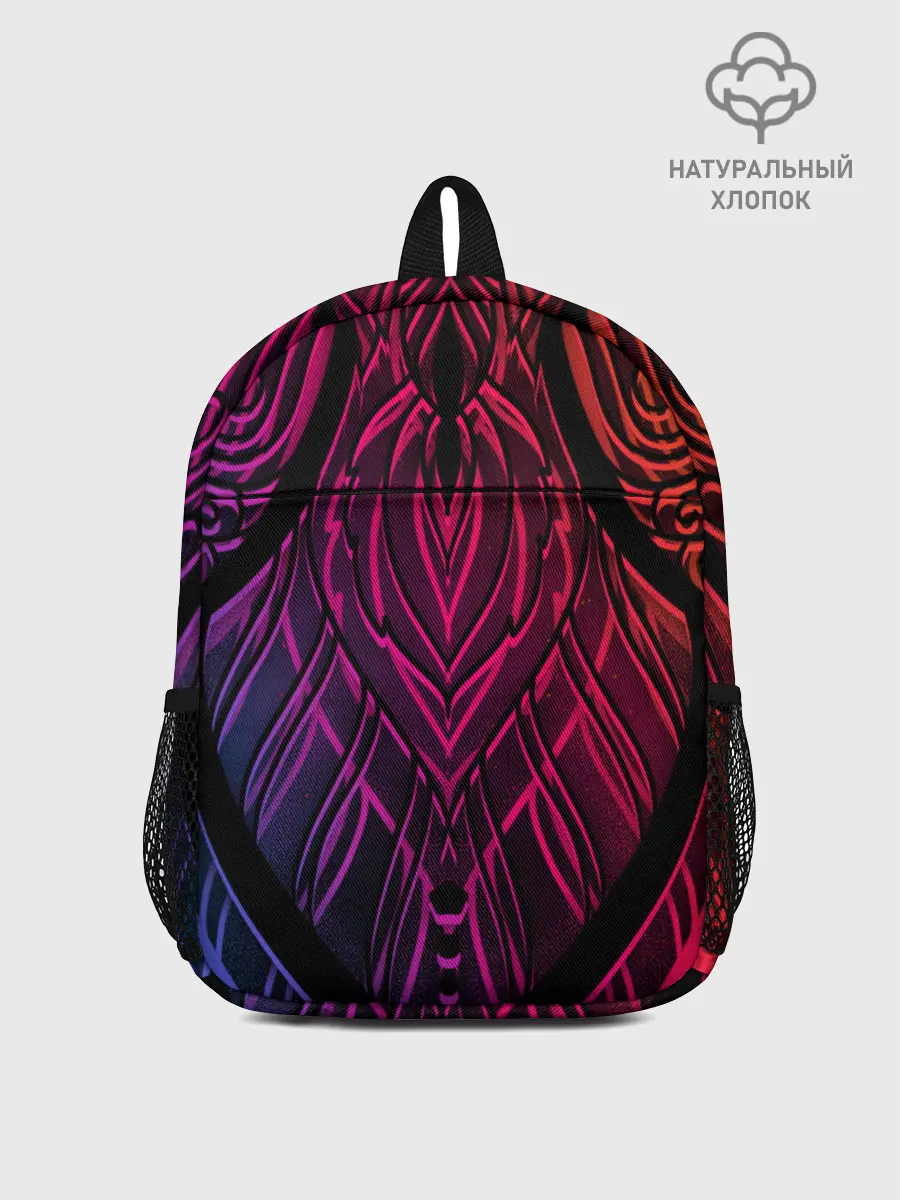 Рюкзак детский / Фиолетовый узор 3D