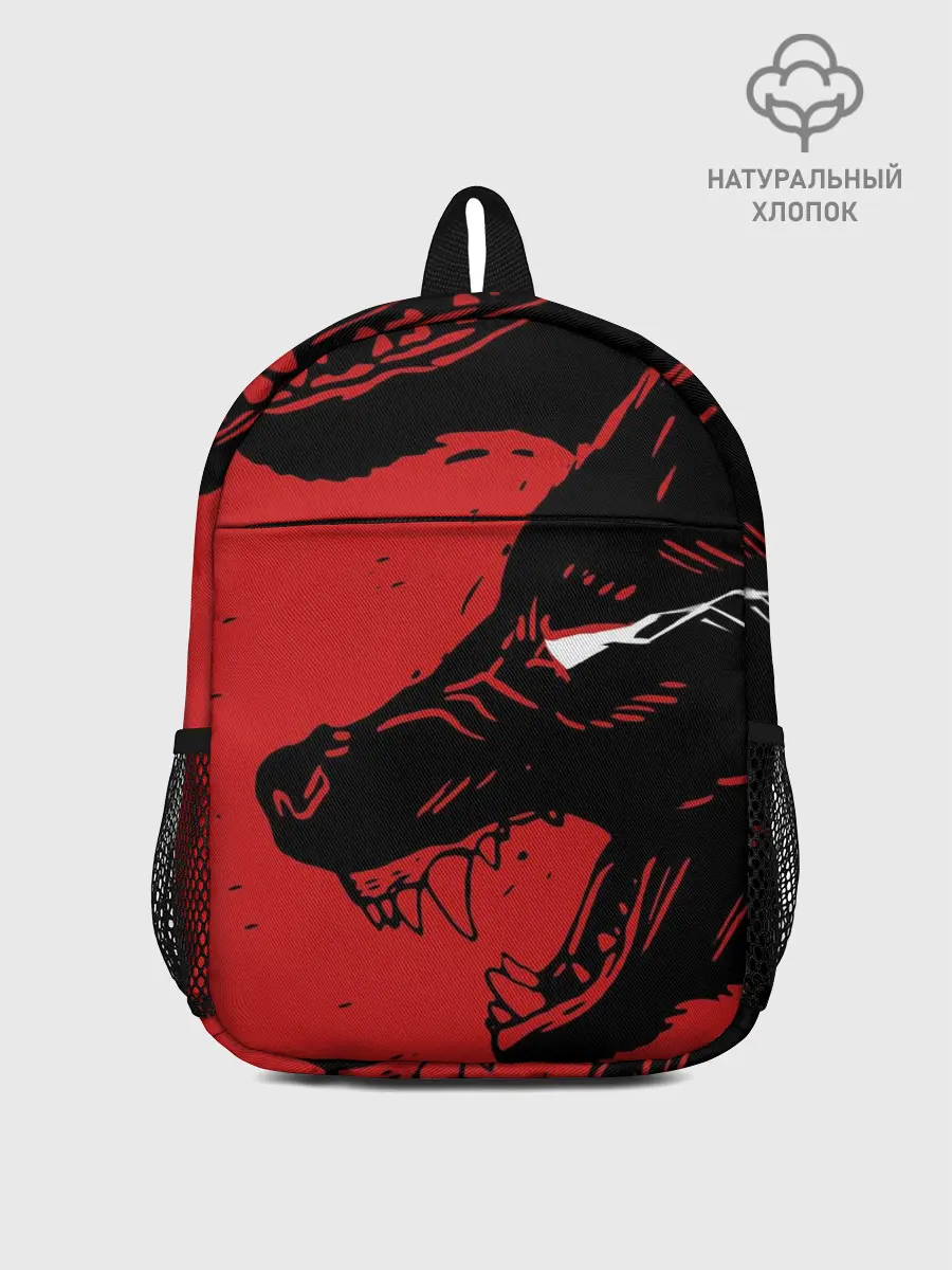 Рюкзак детский / Красный волк 3D