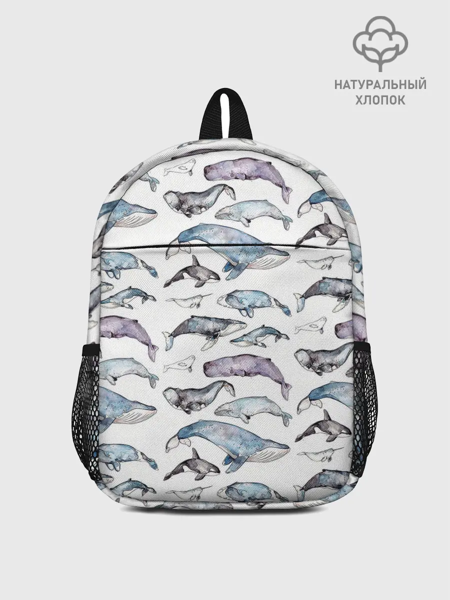 Рюкзак детский / киты паттерн