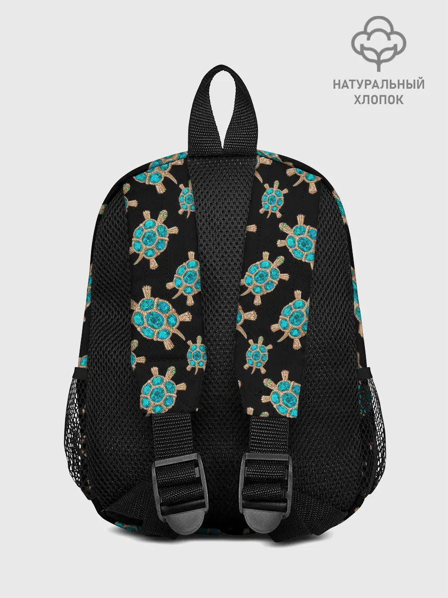 Рюкзак детский / Бирюзовые черепашки брошка