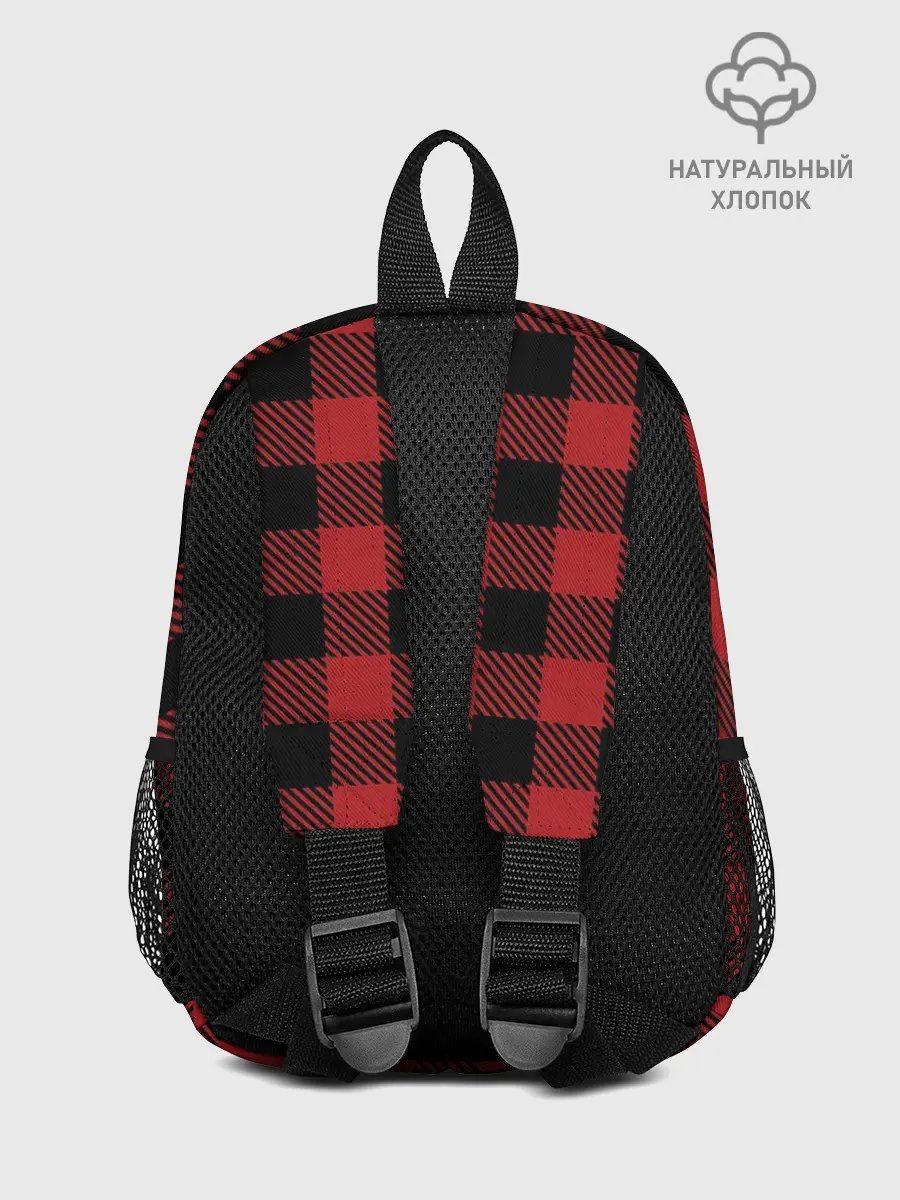 Рюкзак детский / Манчестер Юнайтед фон в клетку