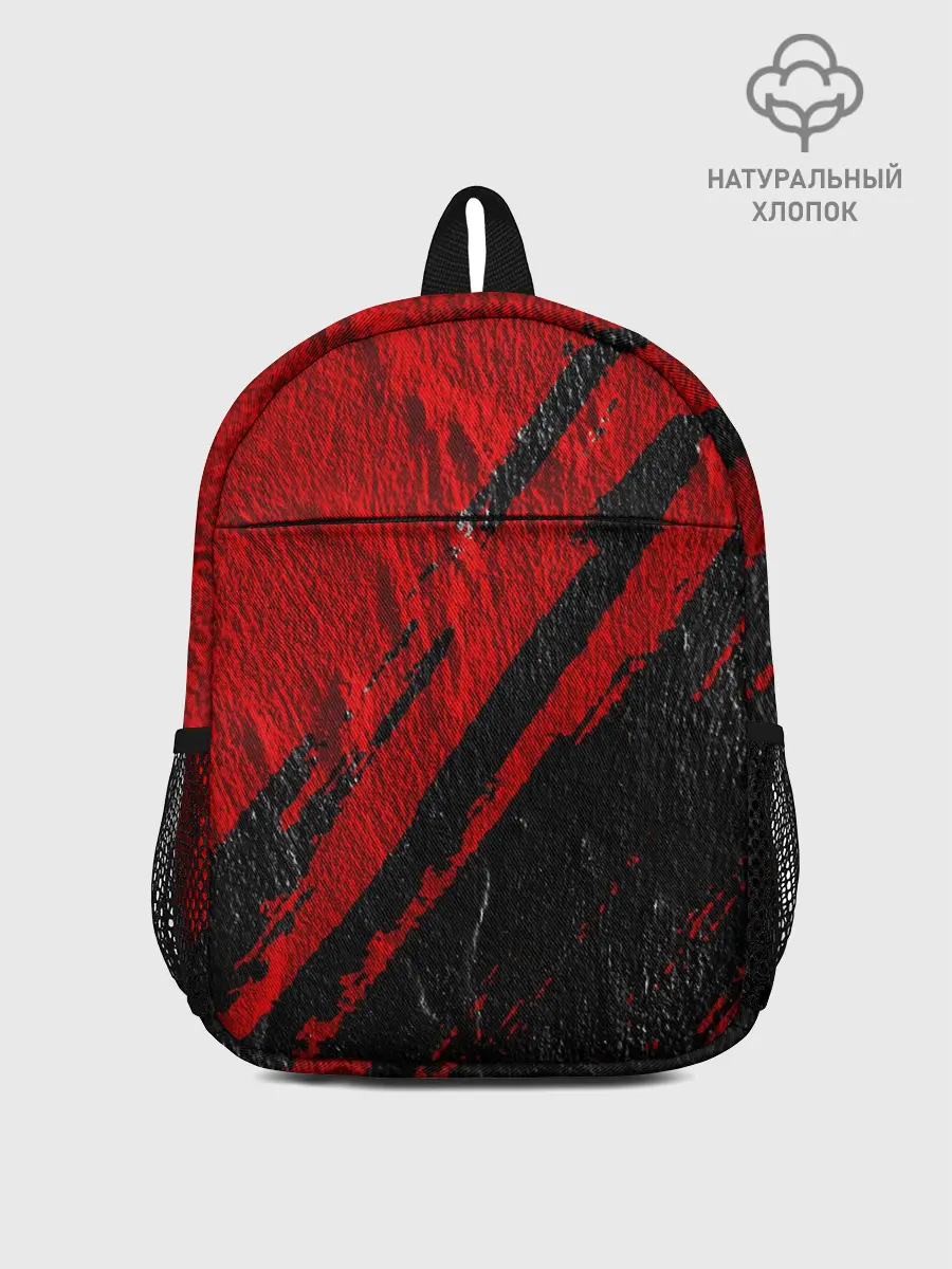 Рюкзак детский / Красное чёрное 3D