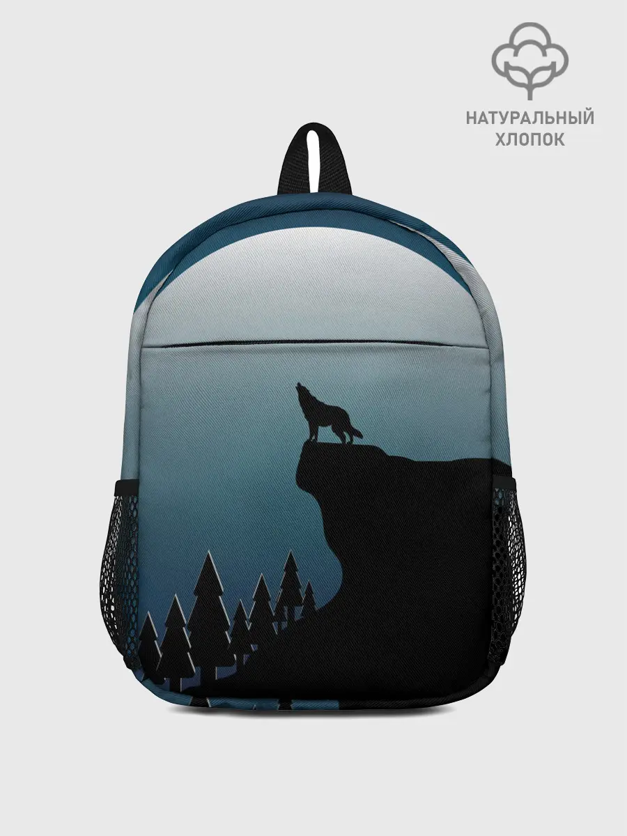 Рюкзак детский / ВОЛК И ЛУНА 3D
