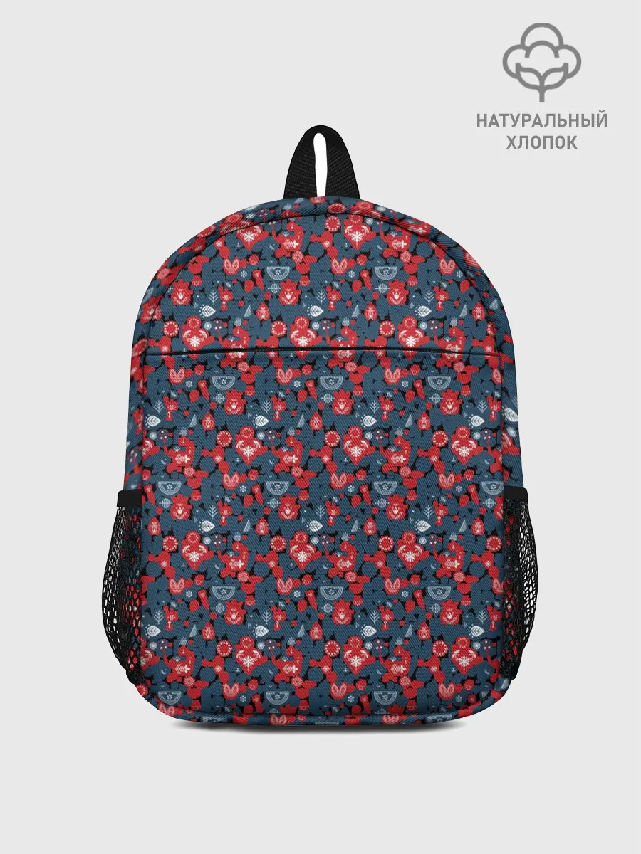 Рюкзак детский / Лесной узорный паттерн