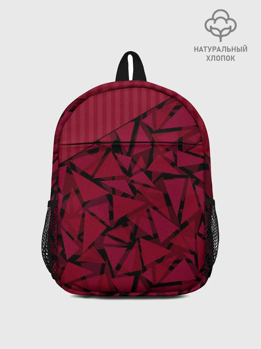 Рюкзак детский / Красный комбинированный узор