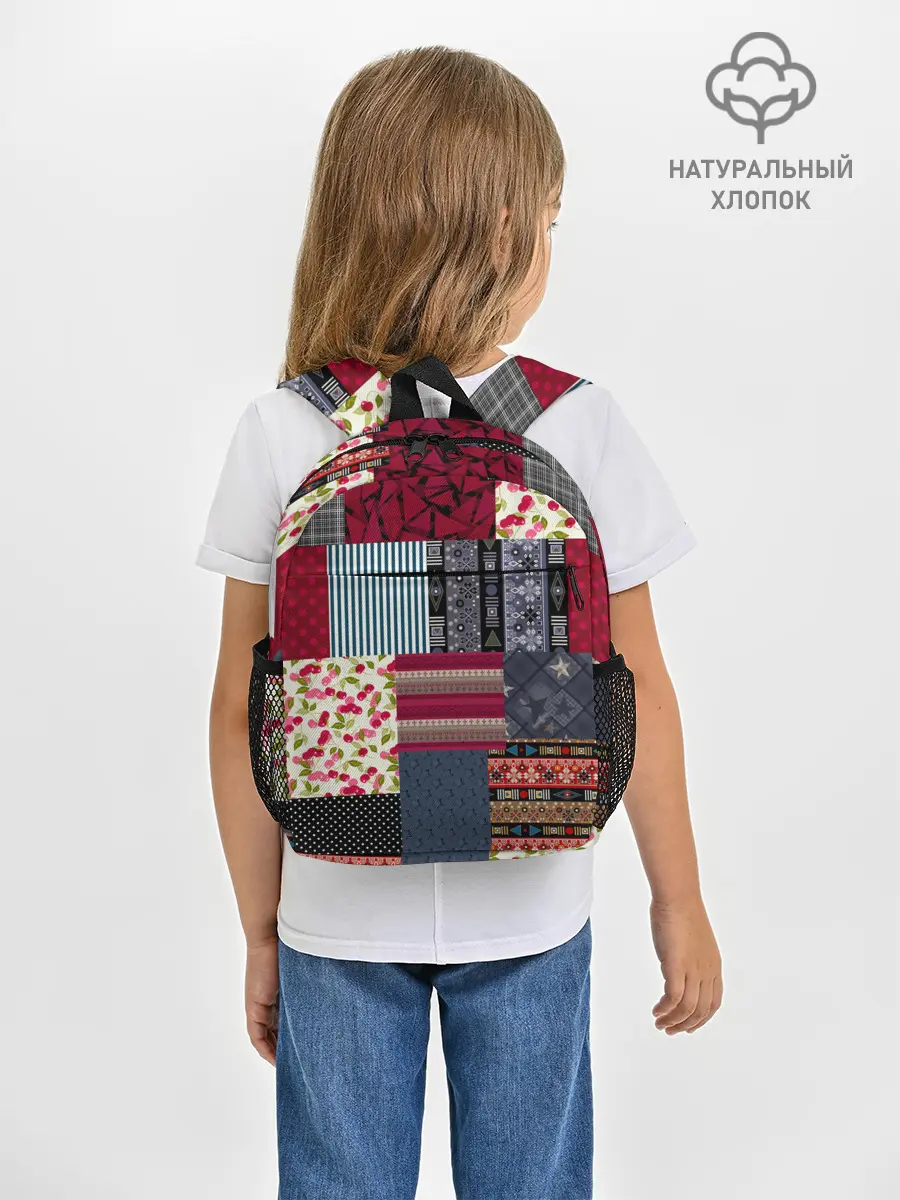 Рюкзак детский / Деревенский стиль. Пэчворк.