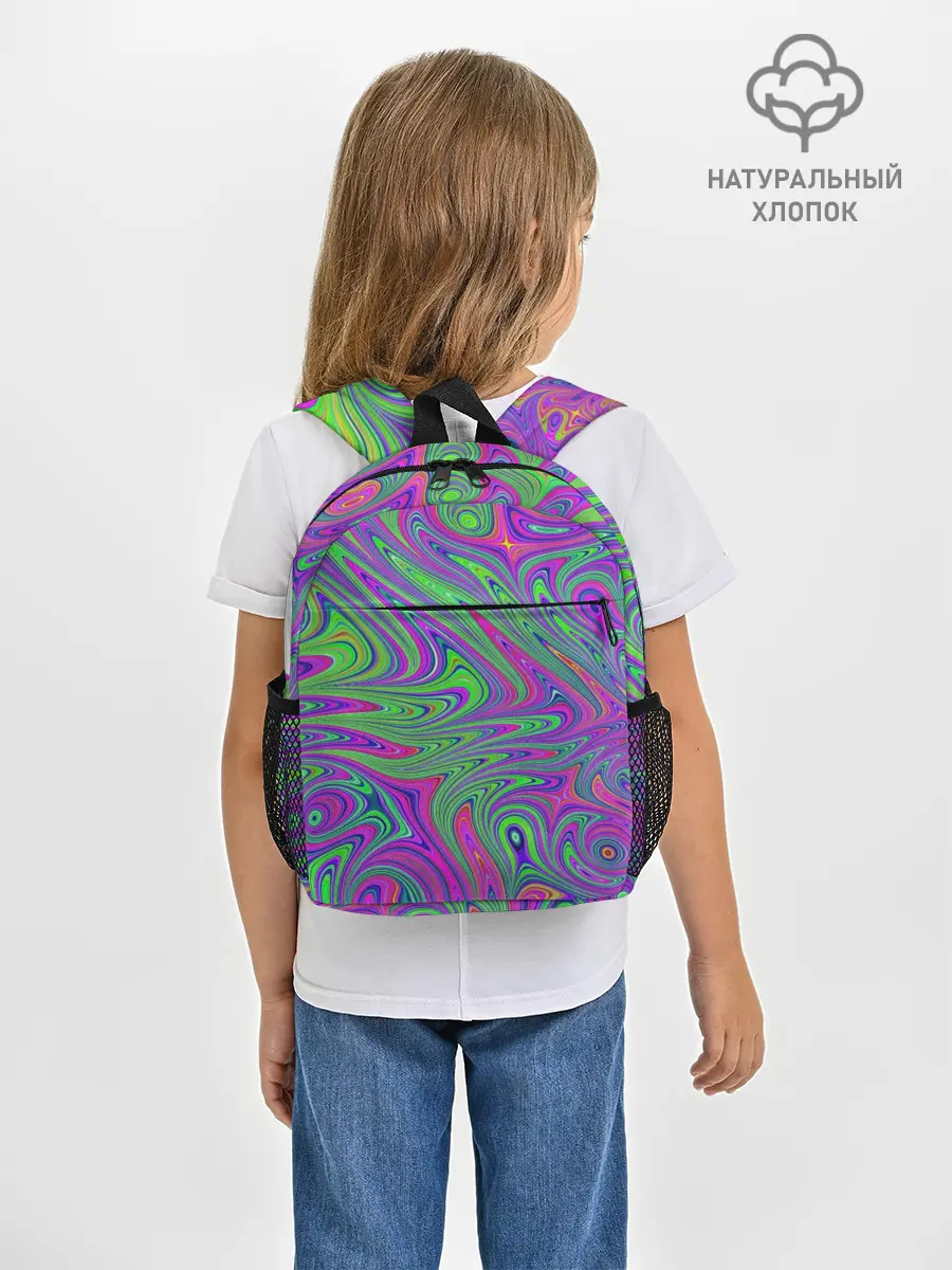 Рюкзак детский / Неоновый абстрактный узор