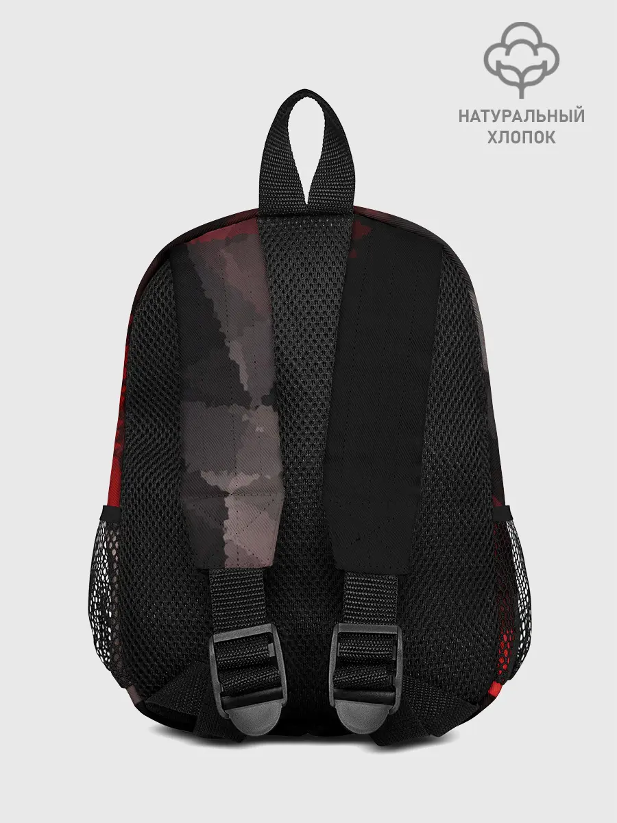 Рюкзак детский / Серо-красная абстракция