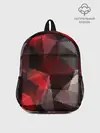 Рюкзак детский / Серо-красная абстракция