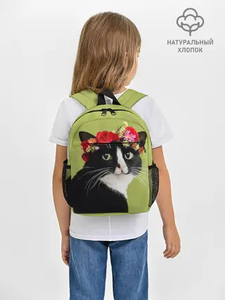 Рюкзак детский / Кот и цветы