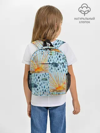 Рюкзак детский / Осенний паттерн: Дождь и солнце