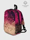 Рюкзак детский / Бежево-малиновый абстрактный