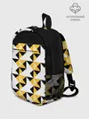 Рюкзак детский / Черно-желтый геометрический
